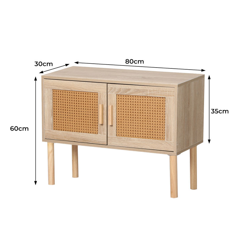 Levede Storage Cabinet Rattan Dresser Chest of Drawers Tallboy Wooden Cabinet