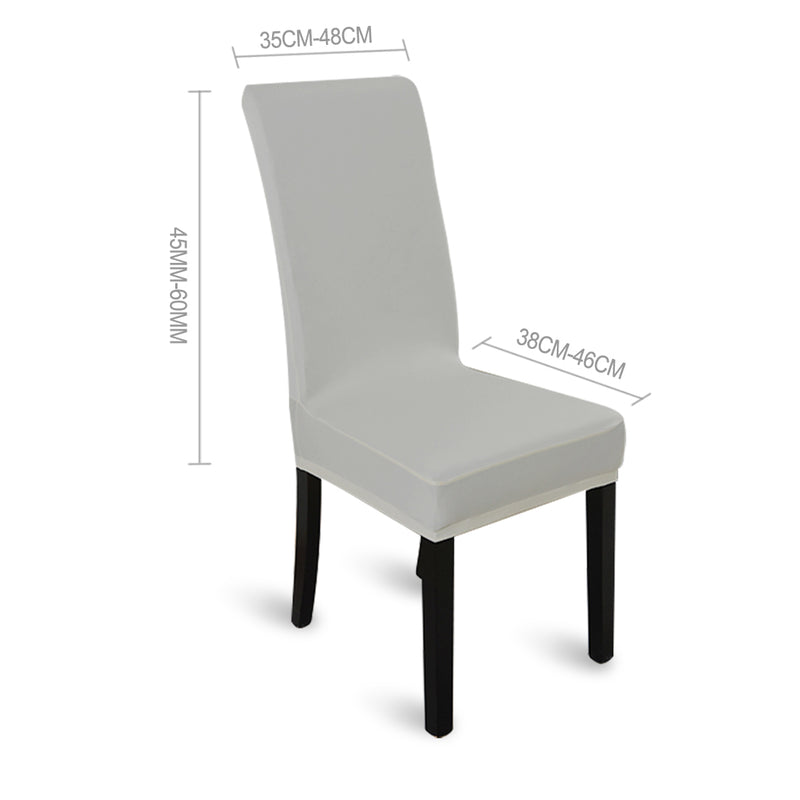 4x Stretch Elastic Chair Covers Dining Room Wedding Banquet Washable Grey