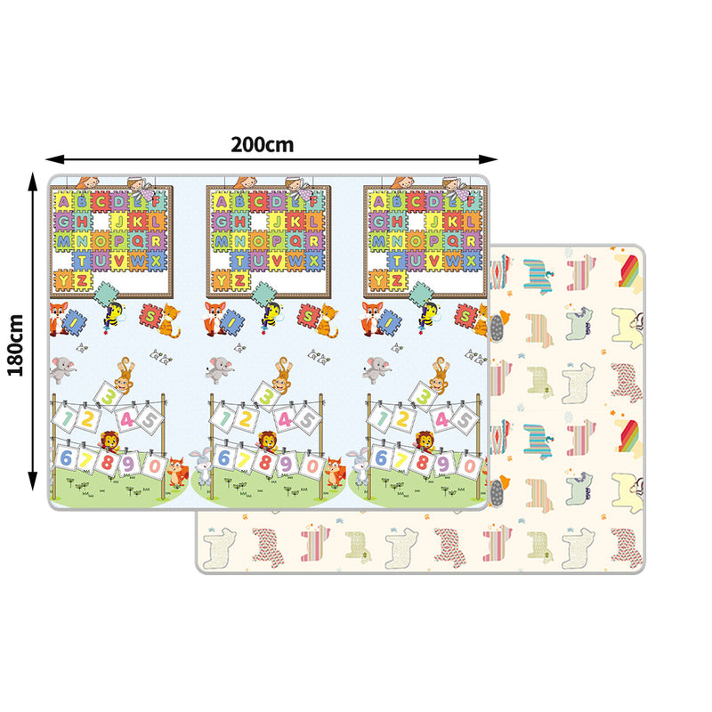 BoPeep Kids Play Mat Baby Crawling Pad Floor Foldable XPE Foam Non-slip Zoo