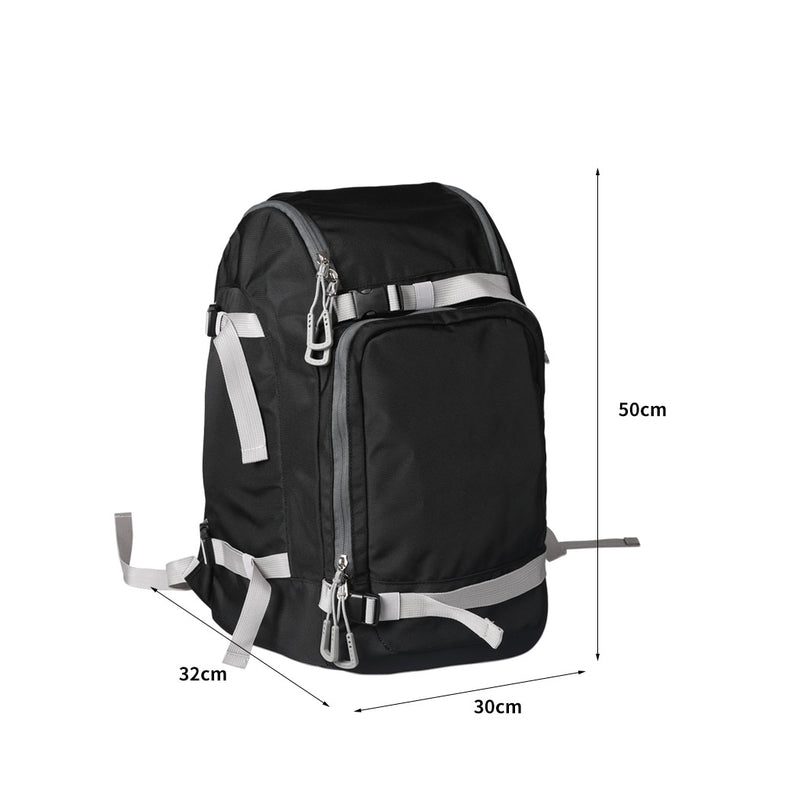 Mountview Ski Boot Bag Snowboard Backpack Boots Waterproof Shoulder Strap Travel Black 55L