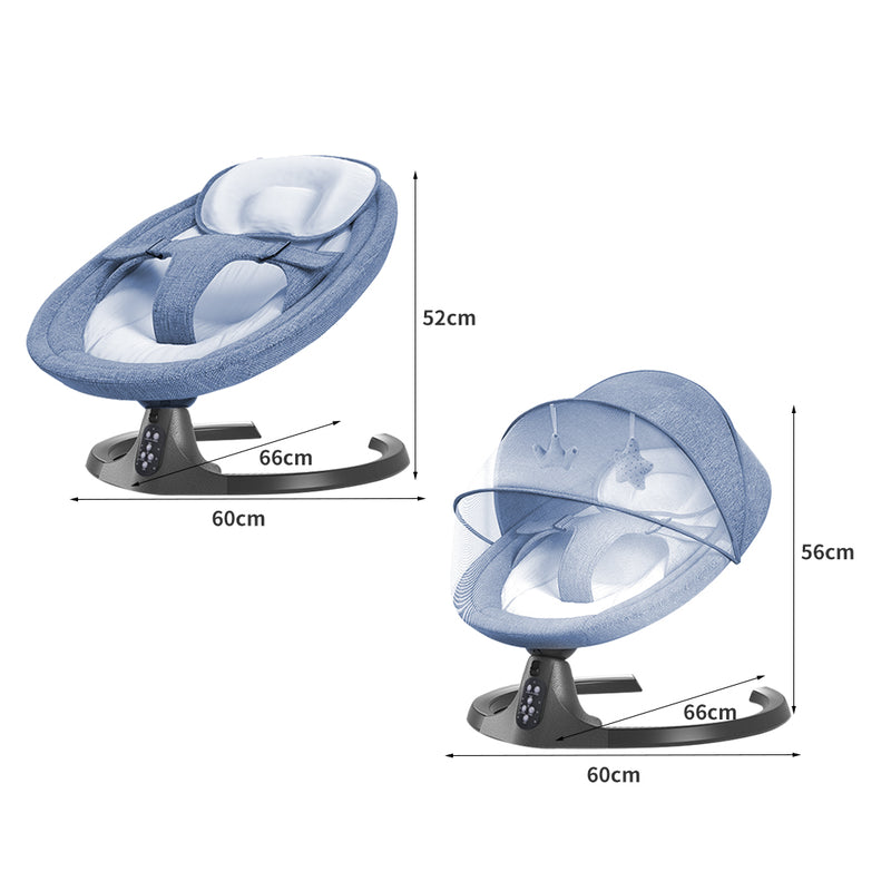 BoPeep Baby Swing Cradle Rocker Bed Electric Bouncer Seat Infant Remote Chair