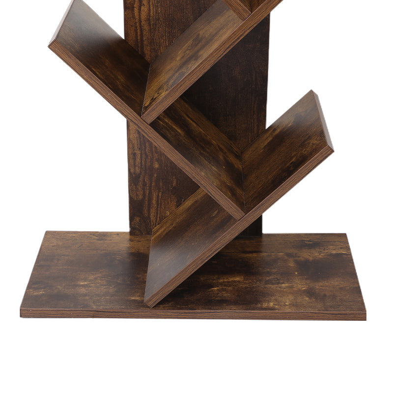 Levede 8-Tier Bookshelf Wooden Tree Bookcase Storage Home Decor Display Stand