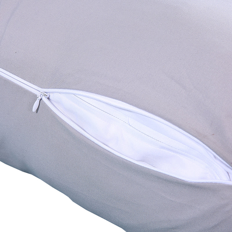 DreamZ Body Full Long Pillow Luxury Slip Cotton Maternity Pregnancy 150cm Grey