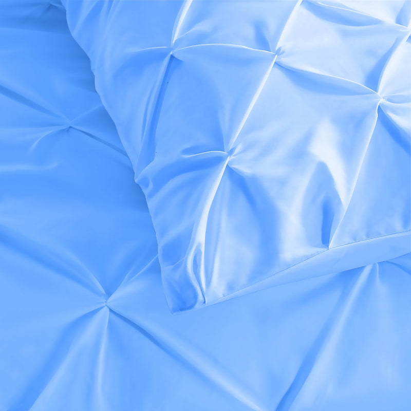 DreamZ Diamond Pintuck Duvet Cover and Pillow Case Set in UQ Size in Navy Colour
