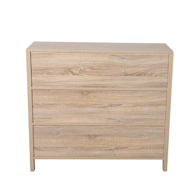 Levede Storage Cabinet Rattan Dresser Chest of Drawers Tallboy Wooden 4 Drawers