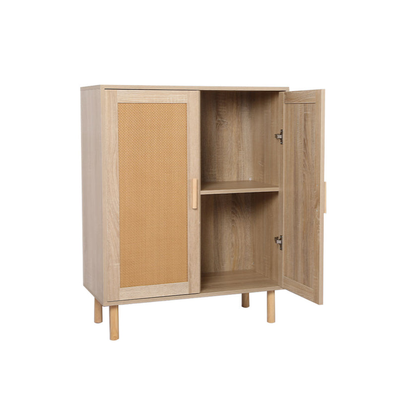 Levede Storage Cabinet Rattan Dresser Chest of Drawers Tallboy Wooden Cabinet