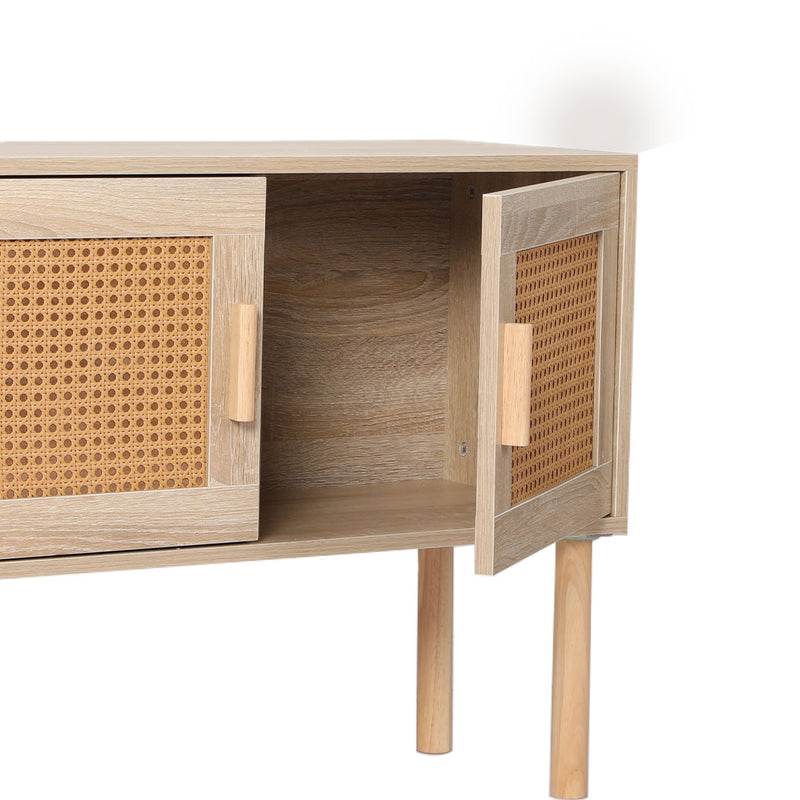 Levede Storage Cabinet Rattan Dresser Chest of Drawers Tallboy Wooden Cabinet