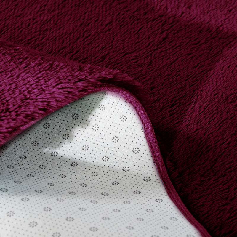 Designer Soft Shag Shaggy Floor Confetti Rug Carpet Home Decor 80x120cm Burgundy
