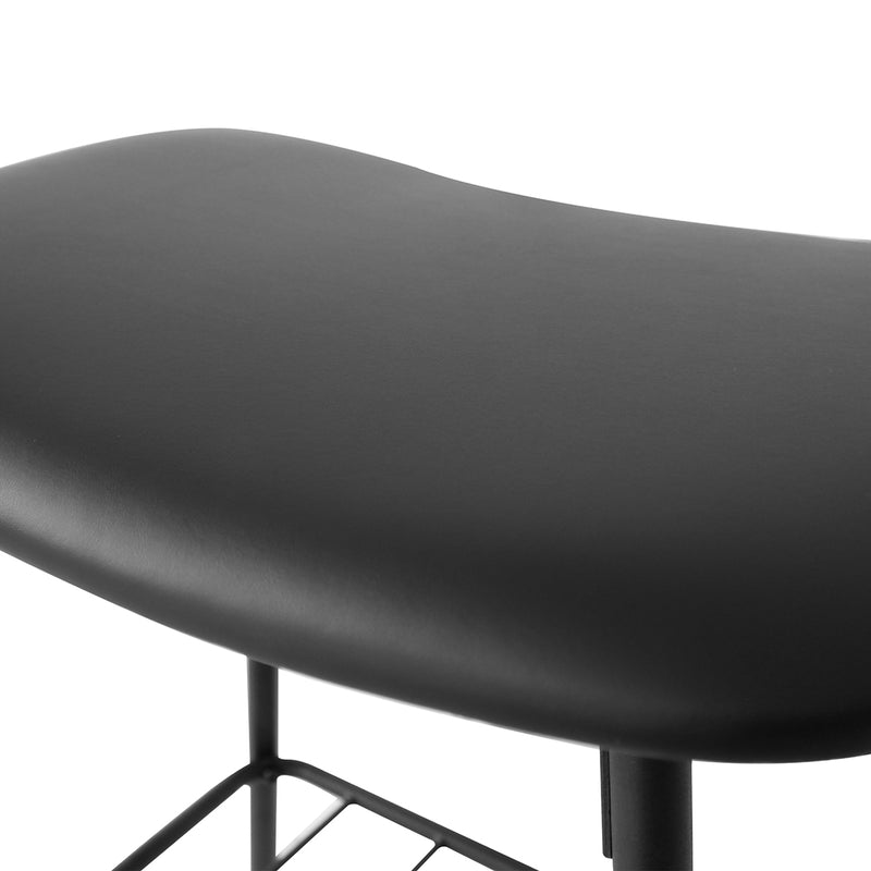 Levede 2x Bar Stools Kitchen Bar Pub Stool Counter Dining Chair PU Leather Black