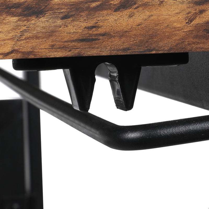 Levede Office Desk Computer Work Student Study Metal Foldable Home Table Oak