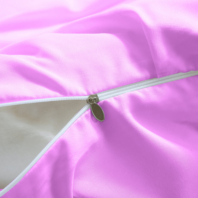 DreamZ Diamond Pintuck Duvet Cover and Pillow Case Set in UQ Size in Plum Colour