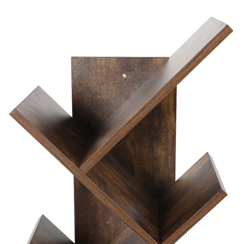 Levede 8-Tier Bookshelf Wooden Tree Bookcase Storage Home Decor Display Stand
