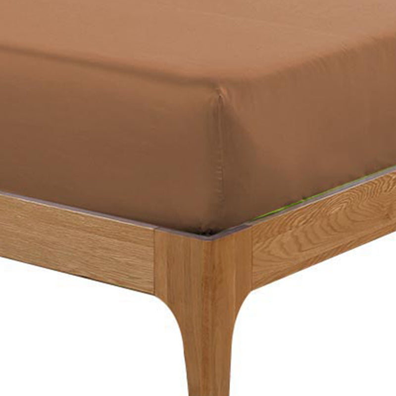 DreamZ Ultra Soft Fitted Bed Sheet with one Pillow Case King Single Chocolate