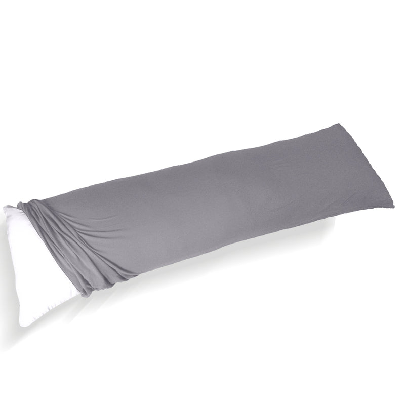 DreamZ Body Full Long Pillow Luxury Slip Cotton Maternity Pregnancy 150cm Grey