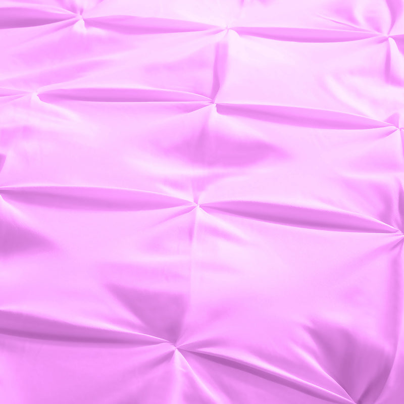 DreamZ Diamond Pintuck Duvet Cover Pillow Case Set in Super King Size in Plum
