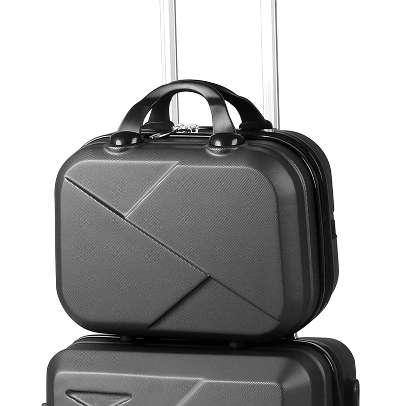 Slimbridge 2pcs 20" Travel Luggage Set Baggage Carry On Suitcase Bag Dark Grey
