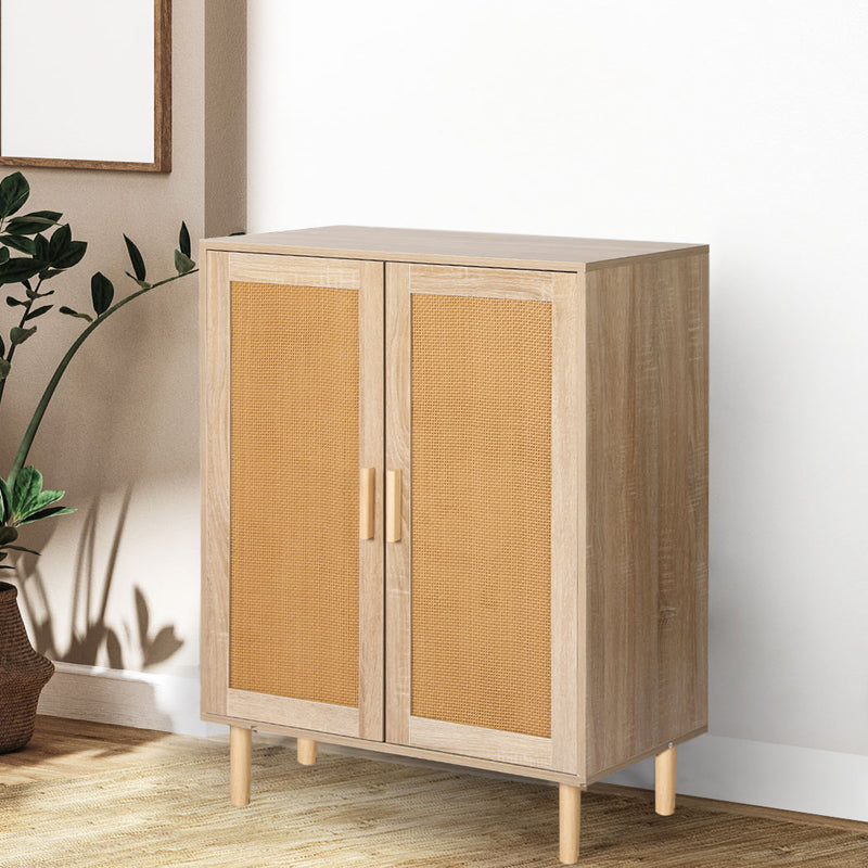 Levede Storage Cabinet Rattan Dresser Chest of Drawers Tallboy Wooden Cabinet
