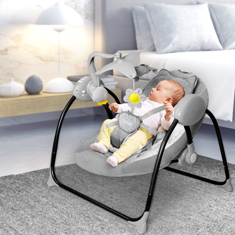 BoPeep Baby Swing Electric Cradle Rocker Chair Infant Auto Bouncer Newborns Seat