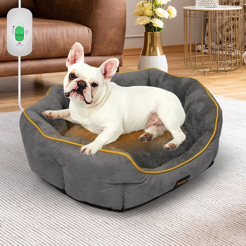 PaWz Electric Pet Heater Bed Heated Mat Cat Dog Heat Blanket Removable Cover S
