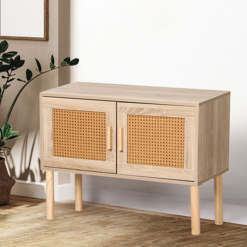 Levede Storage Cabinet Rattan Dresser Chest of Drawers Tallboy Wooden Cabinet