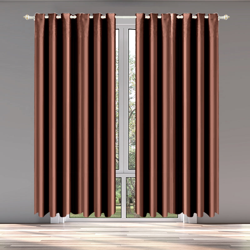 2x Blockout Curtains Panels Blackout 3 Layers Eyelet Room Darkening  240x230cm