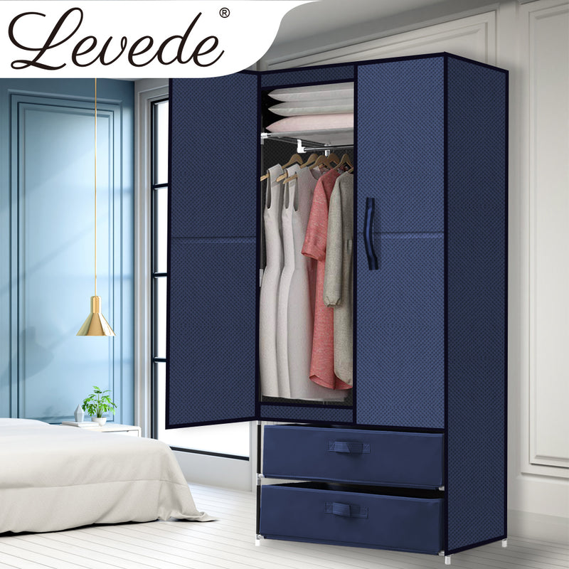 Levede Portable Wardrobe Clothes Closet Storage Cloth Organiser Unit Shelf Rack