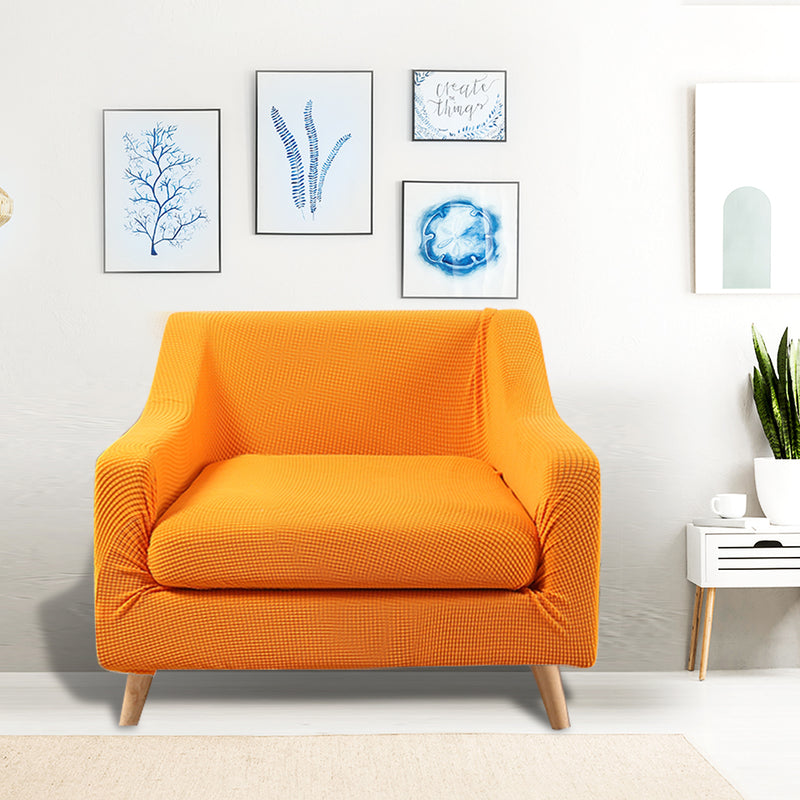 DreamZ Couch Sofa Seat Covers Stretch Protectors Slipcovers 1 Seater Orange