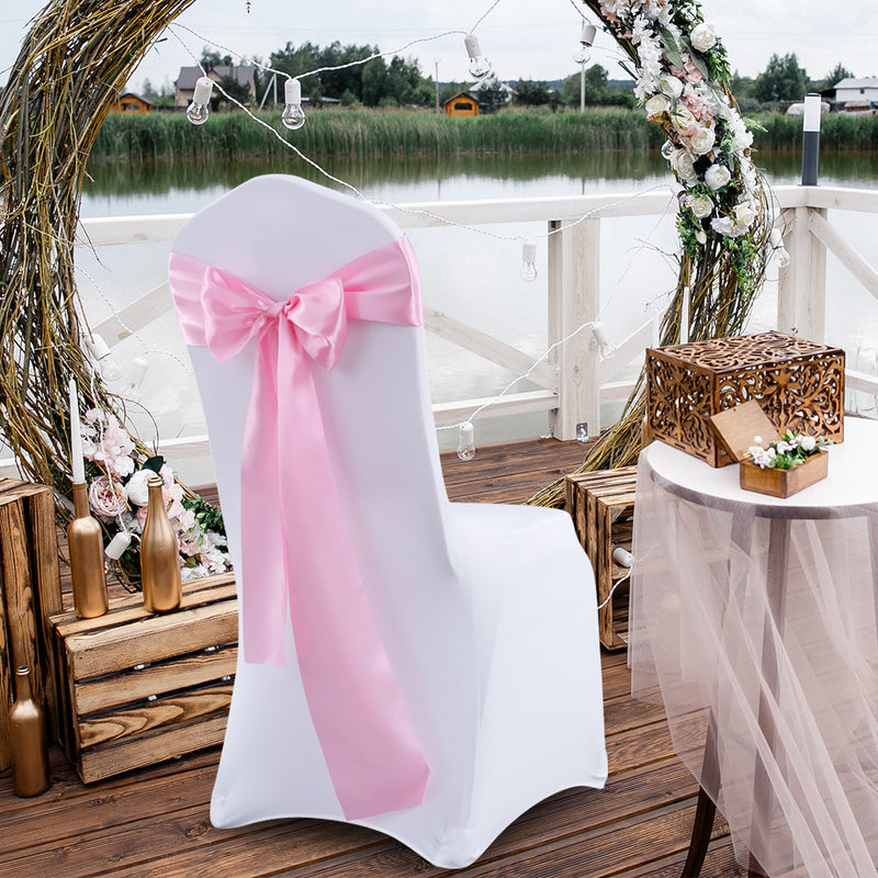 20x Satin Chair Sashes Cloth Cover Wedding Party Event Decoration Table Runner