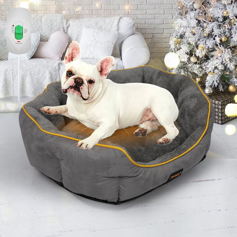 PaWz Electric Pet Heater Bed Heated Mat Cat Dog Heat Blanket Removable Cover S