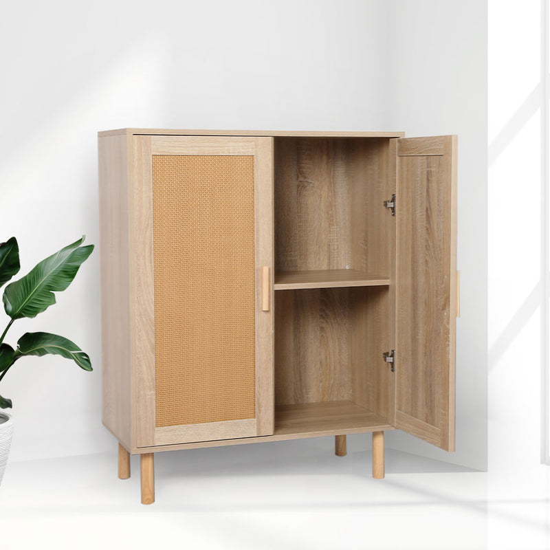 Levede Storage Cabinet Rattan Dresser Chest of Drawers Tallboy Wooden Cabinet