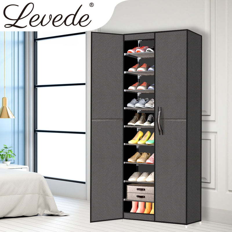 Levede 10 Tiers Shoe Rack Stackable Storage Holder Cabinet Wardrobe Organiser