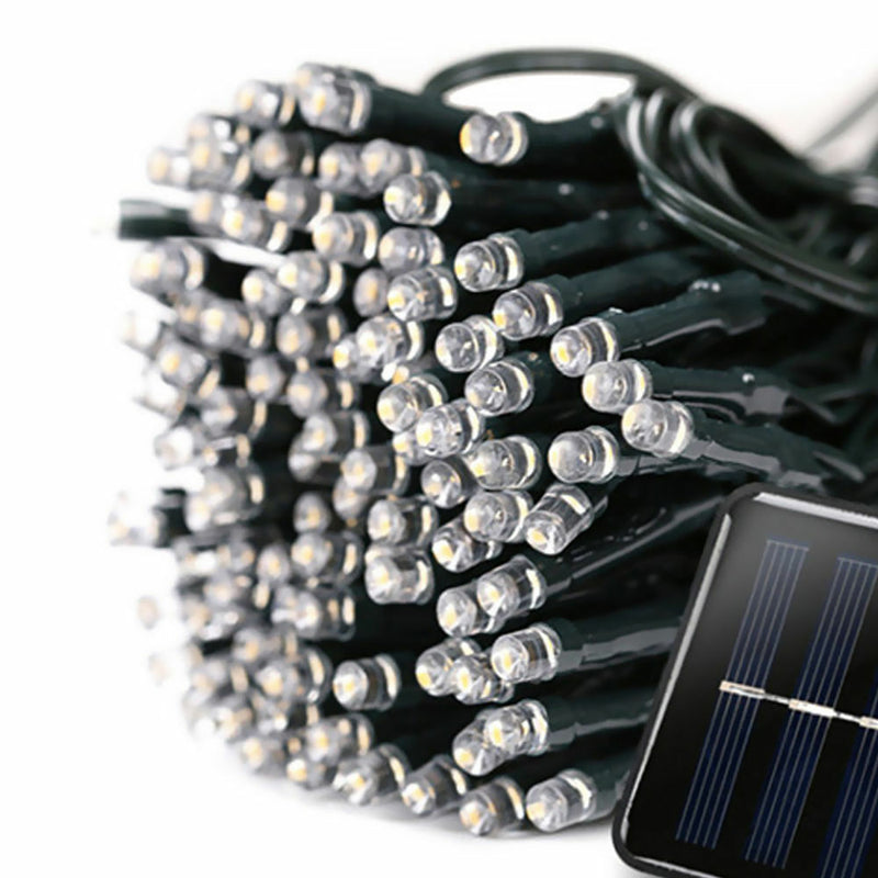 52M 500LED String Solar Powered Fairy Lights Garden Christmas Decor Cool White