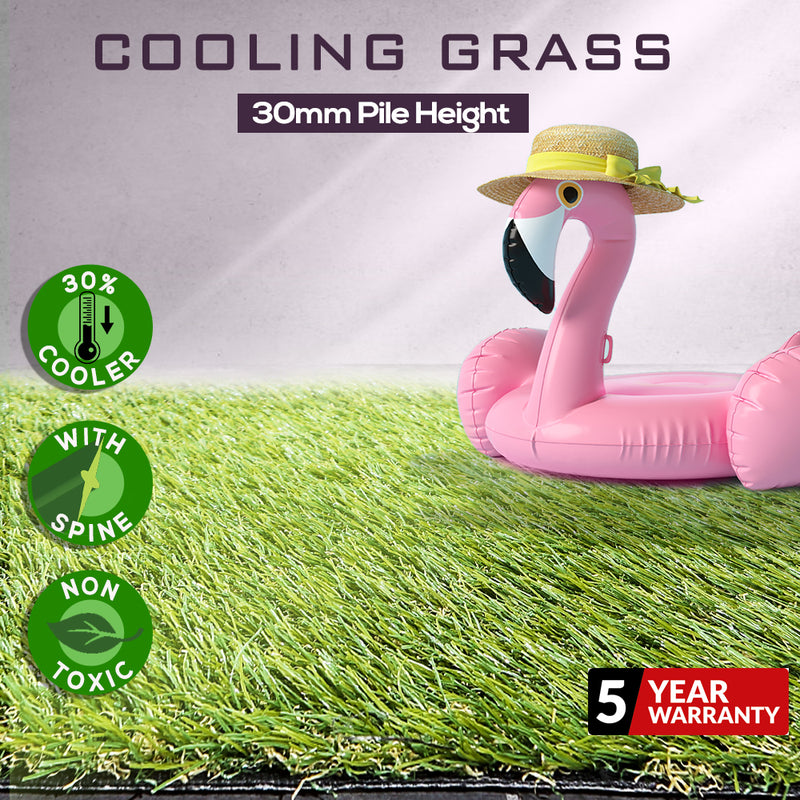 Artificial Grass Synthetic Turf Fake Lawn Plastic Braches Pin Green Plant 30mm