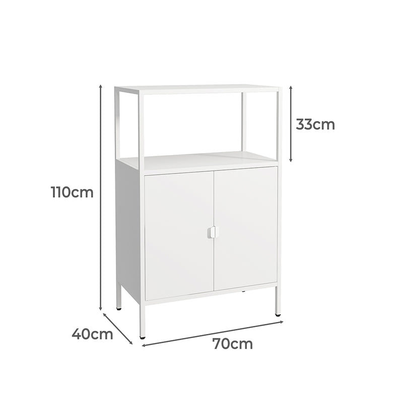 Levede Filing Cabinet Storage Office Cabinets 4 Tier Metal Home Shelves White